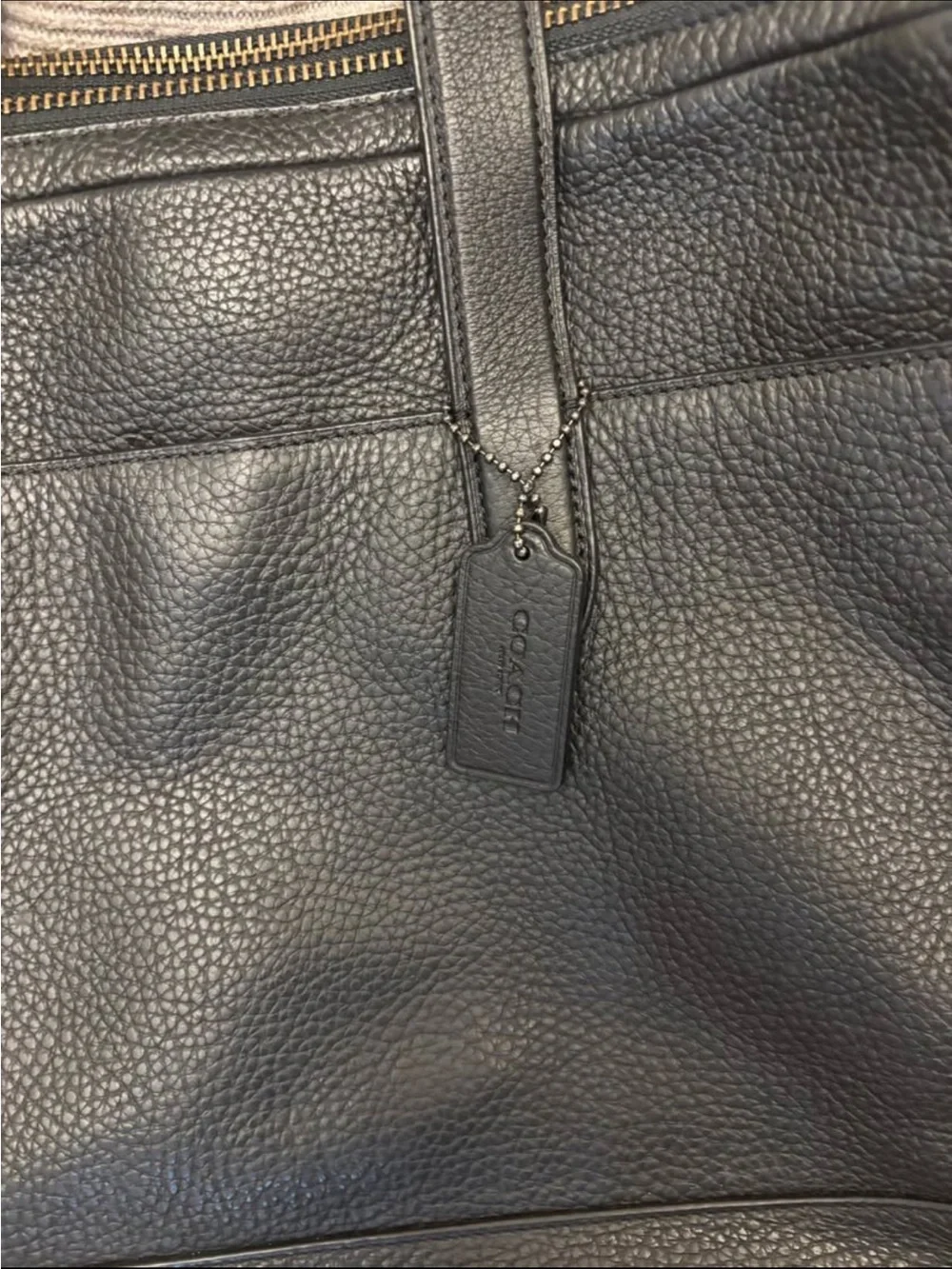 Coach Hamilton Black Pebbled Leather Laptop Briefcase- NEVER USED!